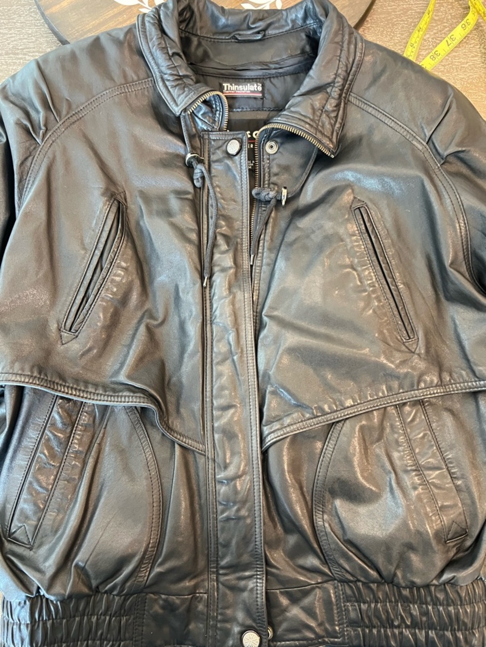 Wilson Black Leather Thinsulate Jacket - Picture 10 of 12